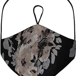 InEssence Hijab Friendly Printed Toggle Cloth Mask With Filter Slot and 1 Filter Inserted-0