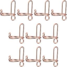 10 Pieces Fingernail Rings Removable Nail Art Decoration Halal Nail Rings Set Rose Gold|Filer for Nail Repair, Nail Care Tool, Nail Scissors, Luxury Grooming Kit, Nail Glitter|-image-33