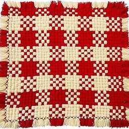 Woolen Puja Aasan Mat for Prayers - Handmade Decorative Pooja Mat 21 x 22 inch - Multicolour-9