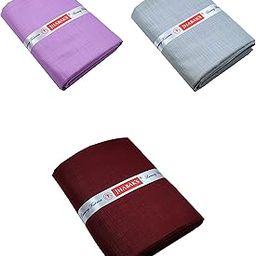 Premium Unstitched Shirt Fabric Combo for Men Cotton Blend Material 2.25M Shirt Piece Cloth - Pack of 3 (Lilac, Teal Blue, Maroon)-image-29