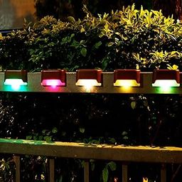 Phereu 16 Pack Solar Deck Lights Outdoor, Solar Step Lights LED Waterproof Outdoor Lights Patio Decor for Stair Patio Yard Path and Garden, Color Changing-image-81