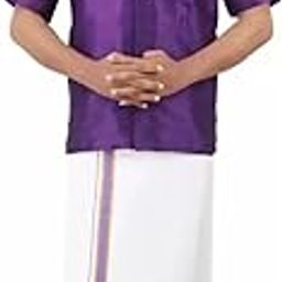 Men’s Cotton Half Sleeve Shirt and Dhoti Set Perfect for Festivals, Parties, and Everyday Wear…-image-29