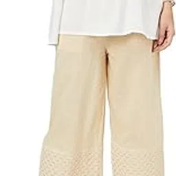 max Women's Embroidered Hem Palazzos-picture-8