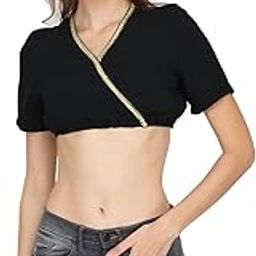 Designer Black Crop Top (M)-image-114