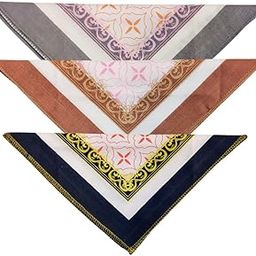 Cotton Handkerchiefs for Women - Soft Handkerchiefs for Ladies - Assorted Geometric Prints - Pack of 6-image-70
