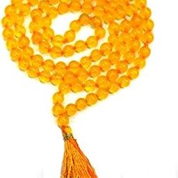 Divya Shakti Yellow Agate Peela Hakik Japa Mala with 108+1 Beads (6 MM)-image-11