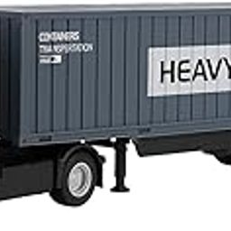RAMNATH 1/48 Die-Cast Metal Heavy Duty Container Truck Toy for Kids – Realistic Trailer Truck Model with Moving Wheels, Durable Construction, Educational Vehicle Toy Gift for Boys, Age 3+-image-4