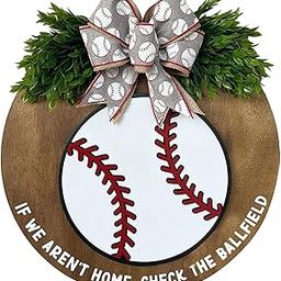 CLUB BOLLYWOOD® Baseball Wreaths Round Wall Art Decor Welcome Sign for Front Door Yard Porch | Home & Garden | Home D?©cor | Plaques & Signs| Plaques & Signs| Plaques & Signs|1 Baseball Wreath-image-79
