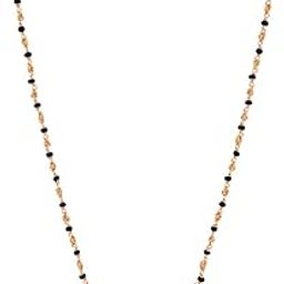 black beads Mangalsutra 20"(small length) one gram gold for women No.1282 for women-image-45
