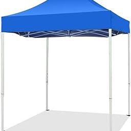 2x2 M/6.5x6.5 feet Pop Up Foldable Canopy Tent with 4 Side Open, Gazebo Tent for Outdoor Garden,Event, Picnic, Lawn, Terrace & Promotional (Blue)-18