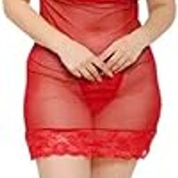 Adorable Women's Attractive Hot & Sexy Baby Dolls Honeymoon & Valentines Nightwear Night Dress| Sexy Night Dresses Free Size Red-image-56