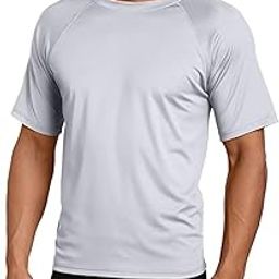 Men's Big Extended-Size UPF 50+ Solid Rashguard Swim Shirt-image-30