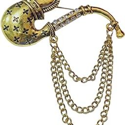 Mens Suit Horse Wedding And Lapel Pin Gold Brass Crystal Brooch For Men And Women-image-2