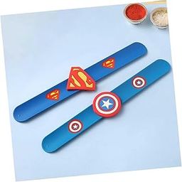 CraftVatika Kids Rakhi Combo Set of 2 for Brother Boy Girls - Wrist Slap Band Rakhi for Kids - Silicone Rakhi with Greeting Card-picture-24