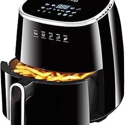 Fry 5.5 Air Fryer for Home | 5.5L Large Capacity | 1600W Power | Smart AirCrisp Technology | 8 Preset Menus | 4-in-1 Function | Digital Touch Display | Fast Heat Circulation | Black-image-59