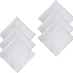 Handkerchief | Premium Cotton Fabric | Handkerchief for men | Handkerchief for Boys | Men's Handkerchief Set | Plain Hanky Rumal | 4100 | Pack of 6 | White-image-47