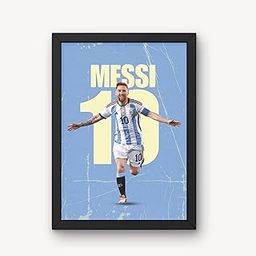 Good Hope Lionel Messi Framed Poster 10x13 Inch – Soccer Wall Art for Bedroom, Football Legend Decor, Gift for Fans, Boys & Men, Sports Room, Jersey, Barcelona, Wall Photo Frame-image-15