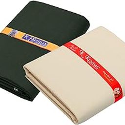 Men's Trouser Fabric & Self Design Pattern Plain Shirt Fabric Combo Set (Pack of 2)-picture-0
