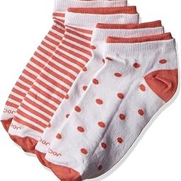 Women's Cotton Low show socks (7480-0210-WTHTM_White & Peach_Free Size)-picture-53