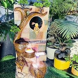 Classy Home Creation Big Size Water Fountain 4 feet for Home, Office, Living RoomGarden Decor| Unique Water Fountain for Office Decor and Garden (Multicolour)-image-15