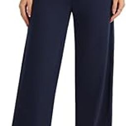 AM:PM Cotton Wide Leg Pants - Lite | Tall - Above 5.5" | Cotton Pants | Wide Waistband | Slit at Hem | Side Pockets-image-75