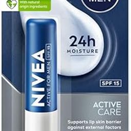 NIVEA MEN Active Care 4.8g Lip Balm|24 H Melt in Moisture Formula|Natural Oils|Nourished Lips,4.8 g (Pack of 1)-17