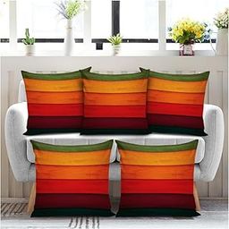 BMRGIFTS Soft Fabric Decorative Designer Printed Cushion Cover Decorations for Sofa Living Room 12 x 12 inch Set of 5 Multi (CC28)-image-24