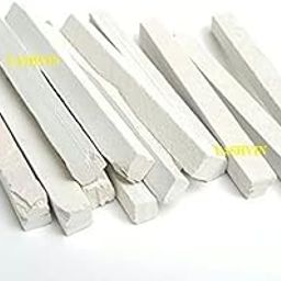 Yashvin® White Natural Earthy Slate Bar Natural Limestone Slate Chalk Pencil - Pack of 100 PCS (Saleti Chalk) || @RT74-29