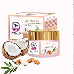 Geetveda Lip Balm for Dry and Chapped Lips with Vitamin C & E with Enriched,Tea tree & Almond Oil for Women & Men,15gm-4