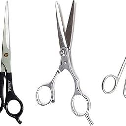 TWIREY Stainless Steel Professional Salon Barber Hair Cutting Scissors Hairdressing Styling Tool Including Beard Care(Set of 3, Black)-5