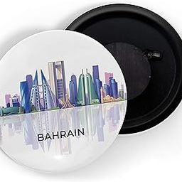 dhcrafts Fridge Magnet White Color Bahrain Glossy Finish Design Pack of 1-image-12