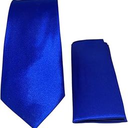 FashMade Blue Premium Italian Silk Tie & Pocket Square Set | 2.75" Slim Tie & 10x10" Matching Pocket Square Combo-image-9
