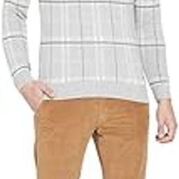 Men's Cotton Sweaters | Round Neck | Hand Wash | Regular Fit | Long Sleeve | Checkered | Grey Melange |-image-2