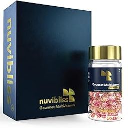Nuvibliss Gourmet Multivitamin for Women | with Omega 3, Vitamin MK2-7, Zinc | Vital Supplement for Heart, Brain, Bone, Joints, Vision, Skin, Hair, Energy, Stamina, Immunity | 30 Capsules-picture-16