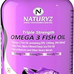 Naturyz Triple Strength Omega 3 Fish Oil with Highest Strength 2450 mg, 60 Capsules, Omega 3-6-9 Per Serving (EPA 1200mg DHA 800mg) Capsules For Men & Women-27