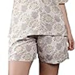 Co-ord Set for Women | Casual Printed Rayon Half Sleeve Shirt & Shorts | Loose Fit Night Suit & Lounge Wear for Girls & Ladies-image-68