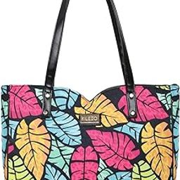Printed Ethnic Tote Bag for Women with Zip Closure | Spacious Canvas Tote Bag for Girls to Carry Essential Items Suitable for College, Work, Travel & Everyday Use-image-51
