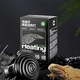 VAYINATO CLEEN Reptile Ceramic Heat Emitter Lamp | No-Light Heating Bulb for Lizards, Snakes, Tortoises | Long-Lasting Heat Source for Terrariums & Vivariums | Silent & Safe (Black) (50W)-13