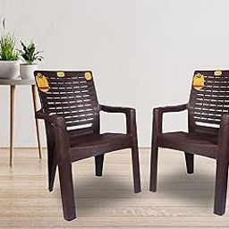 ANMOL Moulded Comfortable high Back Endeavour Chair with Heavy Structure Matt and Gloss Pattern (Weight Bearing Capacity 200 kg)-55