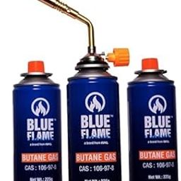 Mickko Butane Gas Can & LPG Single Nozzle With 1 Pc Torch Gun + 3 pcs Butane Can for Multipurpose-9