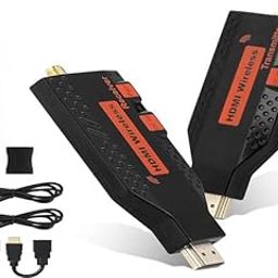 GR Deals Wireless HDMI Transmitter and Receiver,1080P/60Hz Wireless HDMI Extender Kit, Plug and Play, 150M/450Ft, for Streaming Video to Display/Projector. Black-picture-1