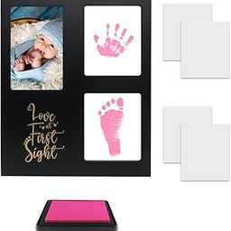 Mold Your Memories Reusable Ink Pad With Frame For Baby's Hand And Foot Impression|Multiple Use Ink Pad With 4 Imprint Card (Pink),1 Count-7