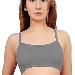 Spiro Women's Lightly Removable Padded, Wire Free Seamless Yoga Bra, for Running, Athletics, Excercise, Gym, Yoga (Color : Grey) (Free Size) (Suitable Upto 32)-image-57