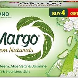 Margo Neem Naturals Soap with Goodness of 1000 Neem Leaves (100gm X Pack of 5) | Enriched With Aloe Vera & Jasmine | Soap for Soft & Nourished Skin [100GM X 5]-image-10