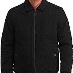 Mens Black Solid Long Sleeve Polyester Classic Jacket-image-49
