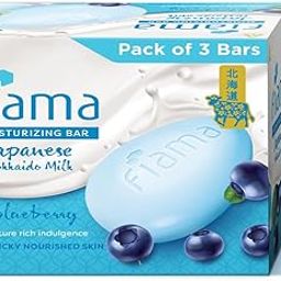 Fiama Moisturizing Soap Bar, Japanese Hokkaido Milk & Blueberry, Soap Pack of 3, Non-Sticky Moisturized Skin, 1/3rd Skin Moisturizers, Vitamin F, Fragrant Freshness-image-6