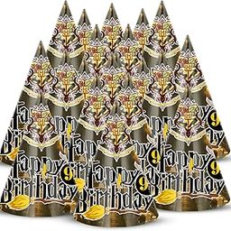 ZYOZIQUE Hari Pottar Theme Birthday Party Hats, Happy Birthday Cone Party Hats for Kids Birthday Party - Hari Pottar theme Birthday Party Supplies and Decorations-image-69