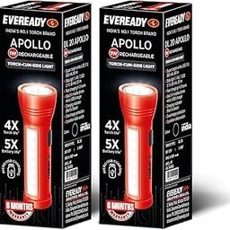 Eveready Apollo DL20, Rechargeable 1W Torch Cum 1.4W Emergency Sidelight/Face Light, Type-B/Micro USB Fast Charging, Overcharge & Deep Discharge Protection, Powered by Li-Ion Battery, Pack of 2-picture-25