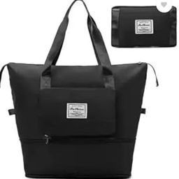 Travel Duffel Bag Waterproof Carry Luggage Bag Multi Purpose Travel Foldable Bag Small Travel Bag II (50 L) (Black)-image-48