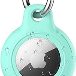 Tobfit Air Tag Holder, Airtag Keychain Holder, Anti-Scratch, Twist Lock Design, Air tag Case with Metal Key Chain Ring - AirTag Accessory for Kids, Keys, Pets, Luggage, & More, Mint Green-15
